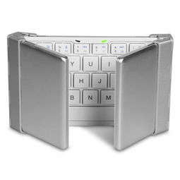 航世折叠蓝牙键盘 win8安卓平板电脑 苹果 小米平板电脑配件通用 皮套版 白色平板电脑配件产品图片1